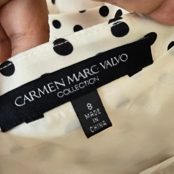 Carmen Marc Valvo Silk Halter Midi Dress - Picture 4 of 15